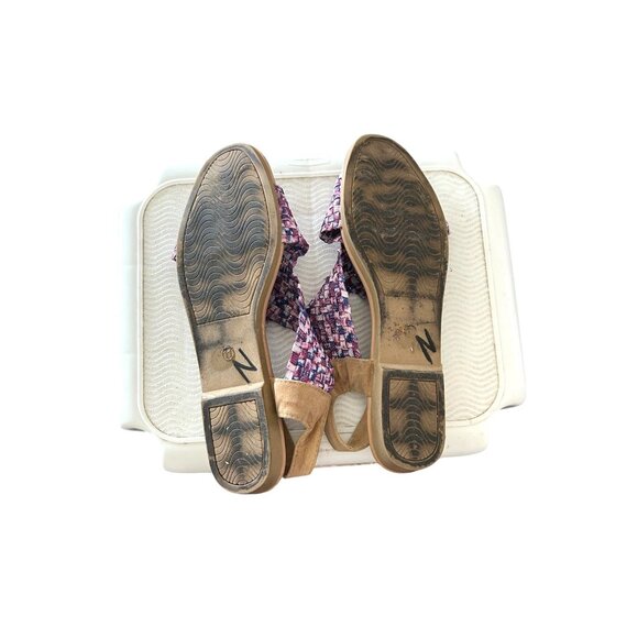 Woven Multicolor Sandals With Slingback Strap 11M - Picture 7 of 7